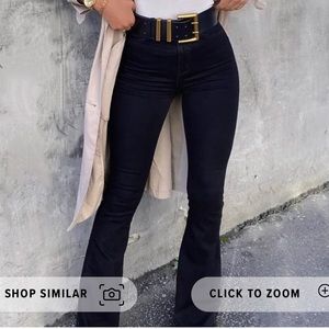 Fashion Nova Deep in my Soul Flare Jeans size 3